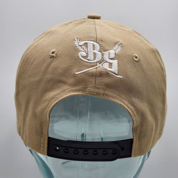 Beer Snobiety Snapback Flatbill Hat Embroidered Green Hop Bomb Logo Tan Brown - Picture 5 of 10